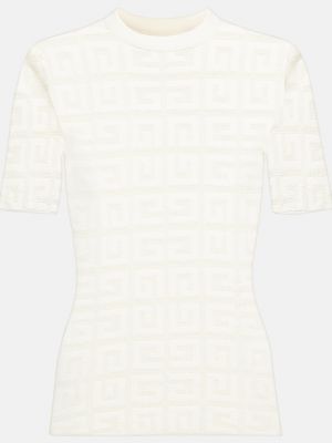 Жаккардовая футболка Givenchy белая