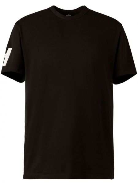 Βαμβακερή μπλούζα με σχέδιο Hogan μαύρο