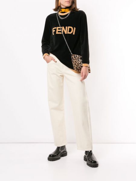 Jersey de tela jersey Fendi Pre-owned negro