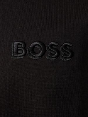 Pamut póló Boss fekete