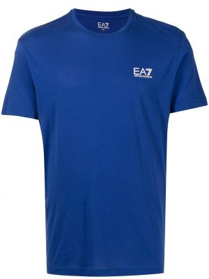 Camiseta con estampado Ea7 Emporio Armani azul