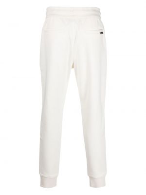 Pantalon de joggings en coton Moose Knuckles blanc