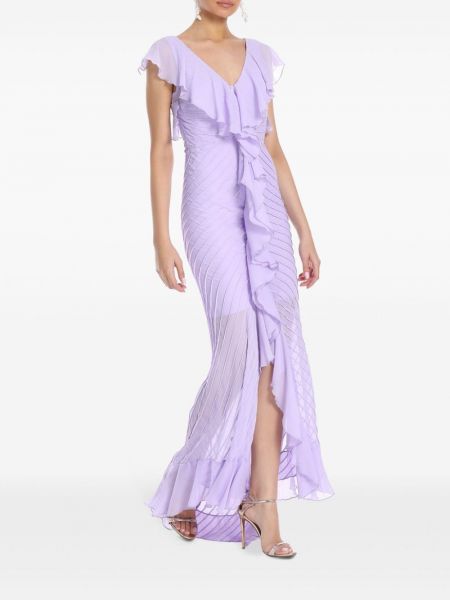 Šifoninis vakarinė suknelė De La Vali violetinė