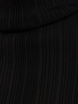 Robe mi-longue plissé Mugler noir