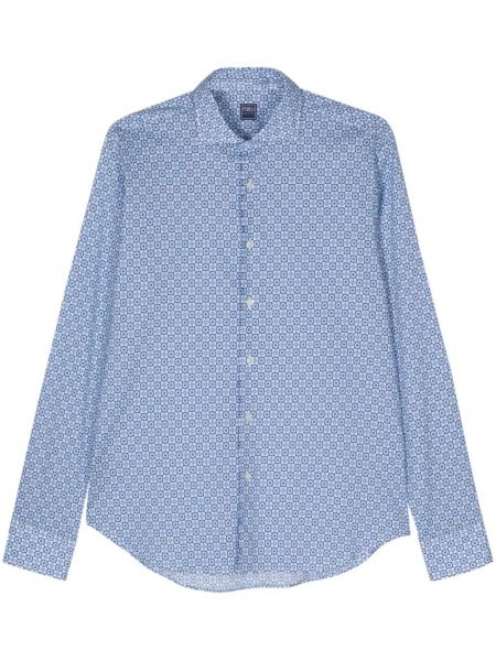 Φλοράλ πουκάμισο με σχέδιο Fedeli μπλε
