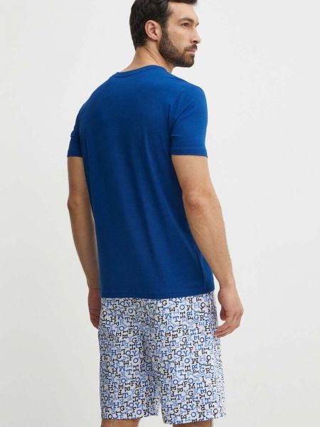Piżama Tommy Hilfiger niebieska