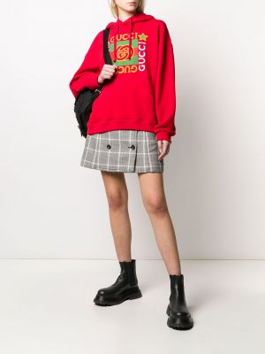 Stern hoodie mit print Gucci rot