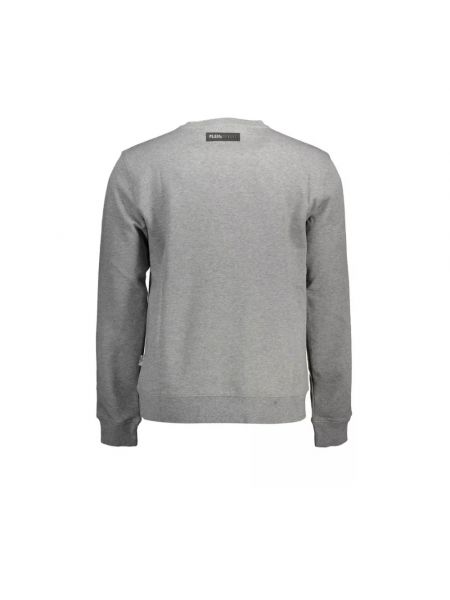 Sportlich sweatshirt mit rundhalsausschnitt aus baumwoll mit langen ärmeln Plein Sport grau