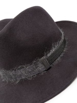 Mohérový plstěný klobouk Peserico šedý