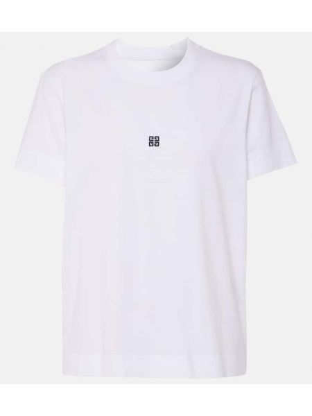 Jersey bomull t-shirt Givenchy vit