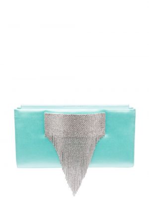 Чанта тип „портмоне“ с кристали Giuseppe Zanotti синьо