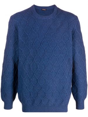 Pull en tricot Kiton bleu