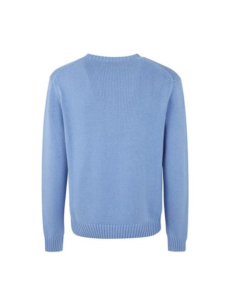 Suéter largo de cuello redondo Polo Ralph Lauren azul