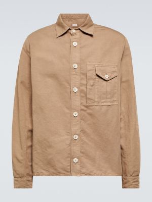 Bomull sengetøy skjortejakke Brunello Cucinelli beige