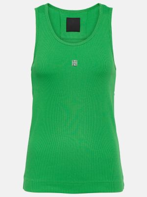 Bavlnený tank top Givenchy zelená