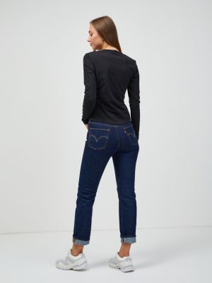 Hosszú ujjú póló Calvin Klein Jeans fekete