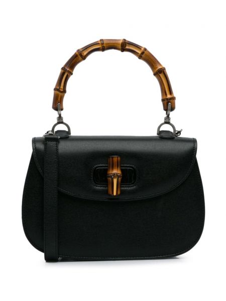 Бамбукови чанта Gucci Pre-owned черно