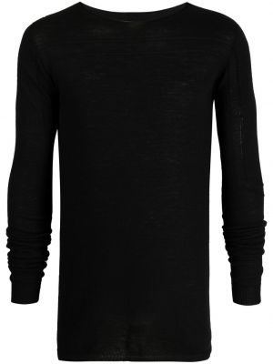 Плетен пуловер Rick Owens черно