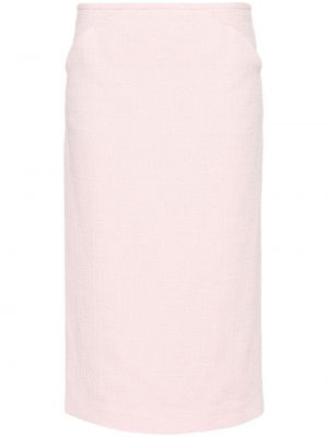 Tweed figurbetonter midirock N°21 pink