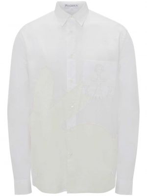 Βαμβακερό πουκάμισο με σχέδιο Jw Anderson λευκό
