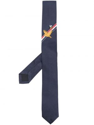 Вратовръзка с принт Thom Browne синьо