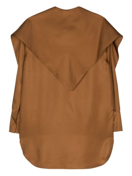 Šilkinė marškiniai Róhe ruda