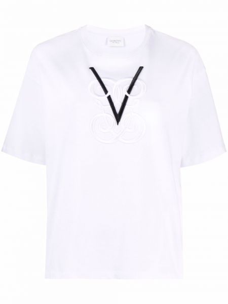Camiseta con bordado Giambattista Valli blanco