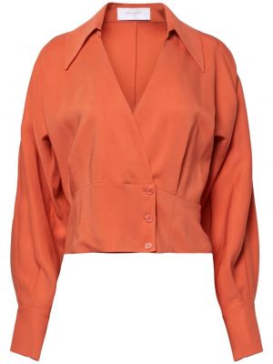 Блуза с v-образно деколте Equipment оранжево