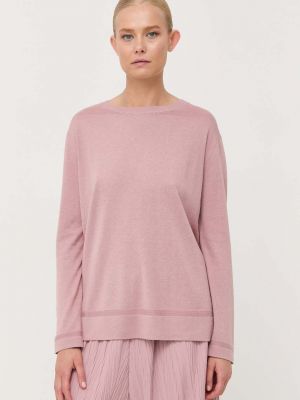 Jedwabny sweter Max Mara Leisure różowy