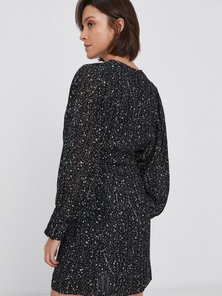 Jednobarevné mini šaty Sisley černé
