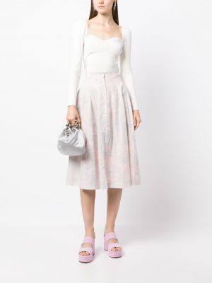 Midi sukně s potiskem Philosophy Di Lorenzo Serafini růžové