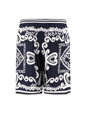 Pantaloncini di seta Dolce & Gabbana blu