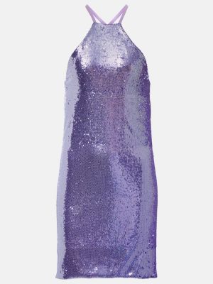 Mini vestido con lentejuelas The Attico violeta