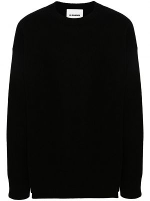 Sweter wełniany Jil Sander czarny