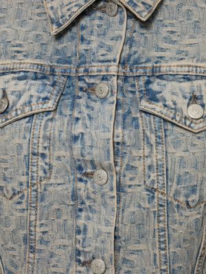 Bavlněná džínová bunda Acne Studios růžová