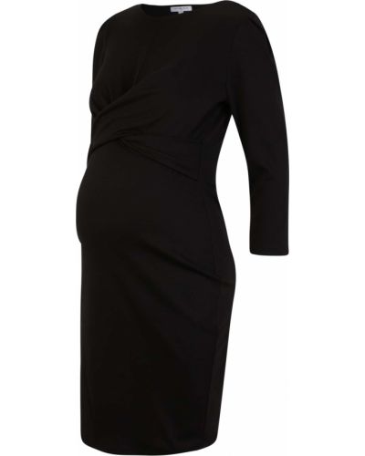 Jednofarebné viskózové priliehavé košeľové šaty Envie De Fraise - čierna