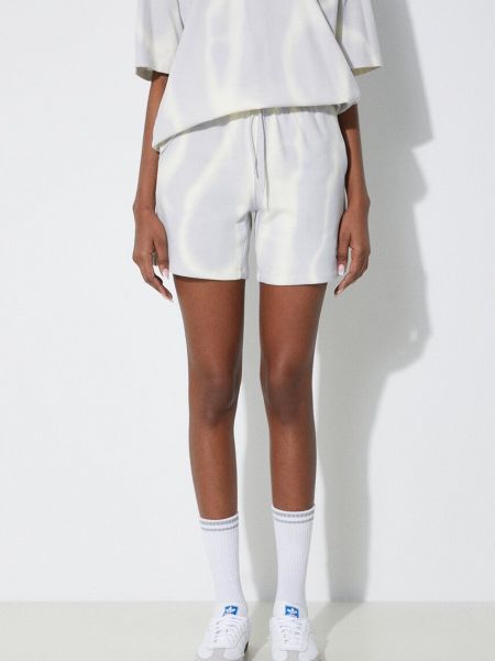 Pantaloni cu talie înaltă din bumbac Adidas Originals gri