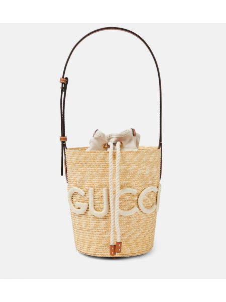 Bőr táska Gucci bézs