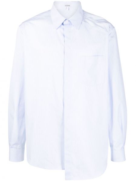 Camicia a righe asimmetrica Loewe bianco