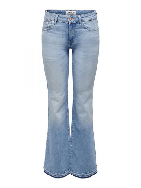 Tigrované bootcut džínsy Only modrá