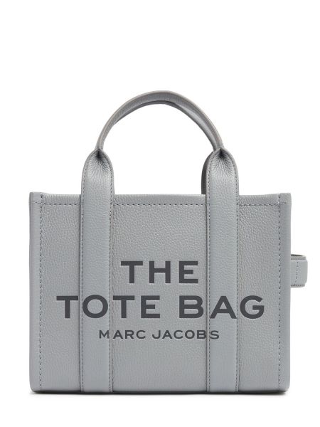 Lær mini bag Marc Jacobs grå