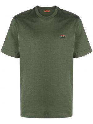 Kokvilnas t-krekls ar izšuvumiem Missoni zaļš