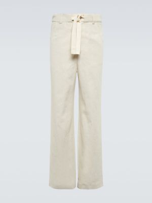 Bavlněné lněné kalhoty Nanushka