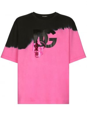 Тениска с tie-dye ефект Dolce & Gabbana