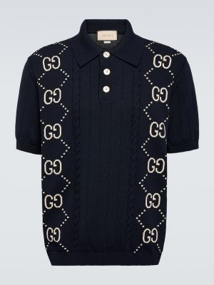 Poloshirt aus baumwoll Gucci blau