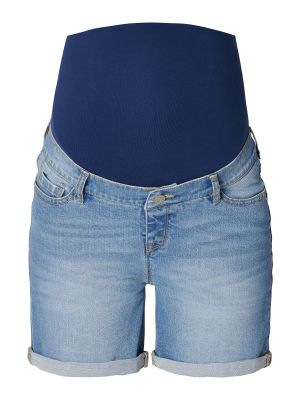 Bavlnené džínsy s vysokým pásom na zips Noppies - modrá