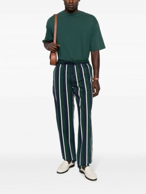 Haftowane proste spodnie z okrągłym dekoltem bawełniane Polo Ralph Lauren