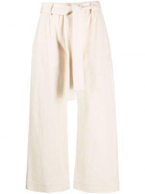 Pantaloni cu croială lejeră Nanushka alb