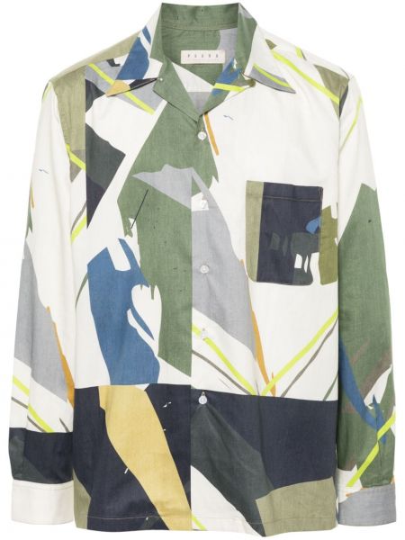 Košile s abstraktním vzorem Paura zelená