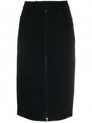 Midi φούστα με φερμουάρ Nº21 μαύρο